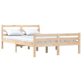 vidaXL Estructura De Cama Doble Sin Colch&oacute;n Madera Maciza 135x190 Cm Vidaxl
