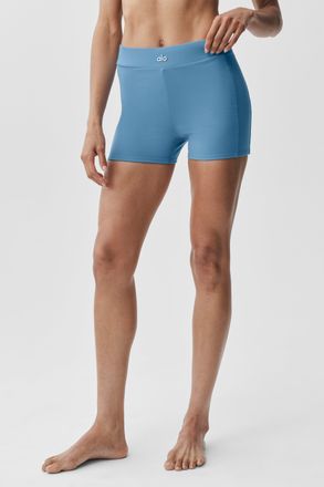 Alo | 3 Airbrush High-Waist Aura Short in California Blue, Size: Medium
