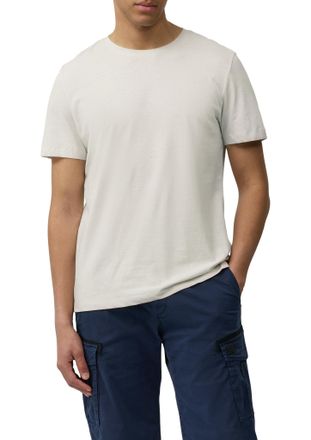 s.Oliver T-Shirt S.OLIVER, Herren, Gr. XXL, weiss (sanftes wei&szlig;), Obermaterial: 70% Baumwolle, 30% Leinen, unifarben, regular fit taillenbedeckt, Rundhals, ger