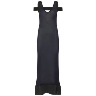 Jacquemus Maxi Dresses, female, Blue, Size: 3XS Elegant Long Dress