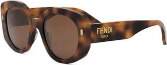 Fendi Authentieke Roma Bril- Premium Kwaliteit - Dames - Zonnebrillen - Bruin - 51 MM - Accessoires