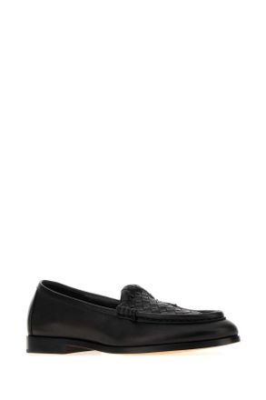 Bottega Veneta Womens Black Leather Silenzio Loafers Mocassini