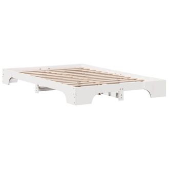 Berkfield Home Bed Frame White Solid Wood 120 x 200 cm Rectangular