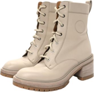 Hermès Blush Bridge Calfskin Leather Ankle Boots Size 39