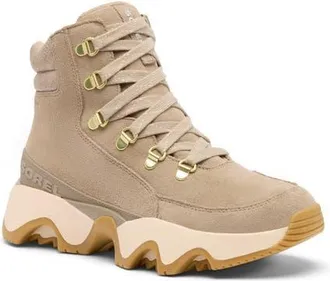 Sorel Kinetic Impact Conquest Plus Waterproof Sneaker Boot in Omega Taupe/Gum at Nordstrom, Size 7.5