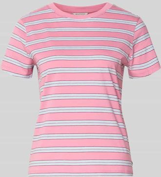Tom Tailor Denim Regular Fit T-Shirt aus reiner Baumwolle in Pink, Gr&ouml;&szlig;e XS