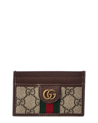 Gucci Ophidia Gg Supreme Canvas & Leather Card Case