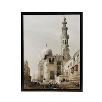 Artery8 Tombs of the Khalifs at Cairo D. Roberts Framed Canvas Wall Art in Brown | Size: W24 x H32