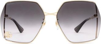 Gucci Zonnebril met gegraveerd logo - Geel