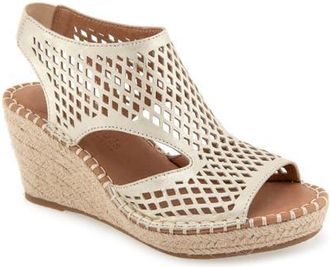 Gentle Souls Cody Espadrille Wedge Sandal in Ice Leather at Nordstrom, Size 6.5
