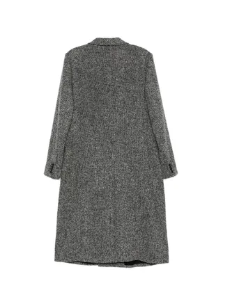 Emporio Armani Double-Breasted Wool Blend Coat - Grey