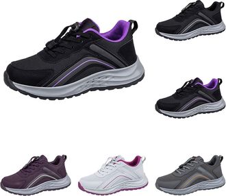 Generic Womens Lightweight Sneakers Size 6.5 Ladies Breathable Trainers Running Shoes Daily Walking Outdoor Non Slip Athletic Shoes Lace Up Flat Fitness Air S