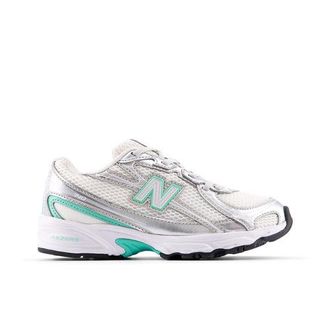 New Balance Bambino 740 Bungee Lace in Grigio/Verde, Sintetica, Taglia 32.5