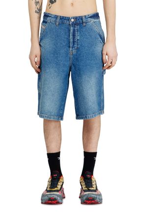 Diesel Utility-style denim shorts - Denim short pants - Man - Blue