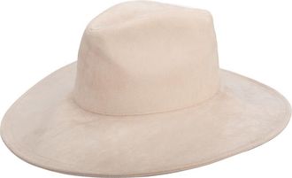 San Diego Hat Company Faux Suede Fedora in Ivory at Nordstrom Rack