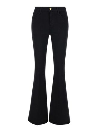 Frame Denim Black Flared Bottom Jeans