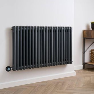 Eden Paris Arcadia 1200W Electric Smart Column Radiator Anthracite, 600 x 1010mm in Dark Grey