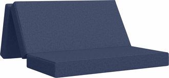 vidaXL Sof&aacute; Cama Plegable 120 X 67 X 45 Cm Azul Vidaxl