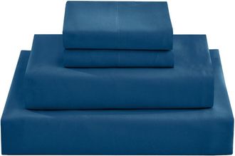 OEM S&aacute;bana Bajera Ajustable Extragrande (40 Cm), Tejido De Lujo De Calidad Hotelera, Para Colchones De 35 A 45 Cm, Azul Marino