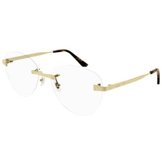 Cartier Glasses, unisex, Yellow, Size: 57 MM Ct0338O Optical Frame