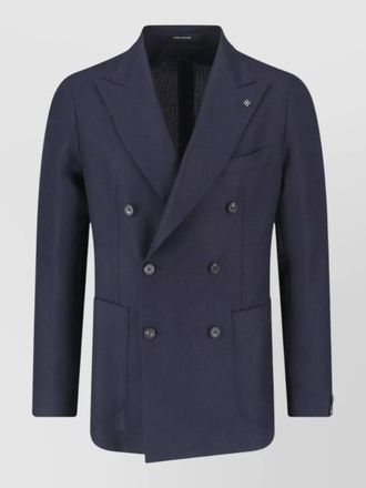Tagliatore double breasted blazer notch lapel single vent