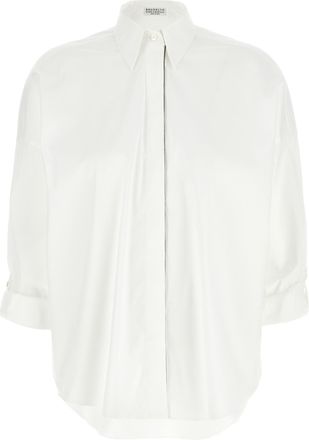 Brunello Cucinelli White Cotton Womens Blouse