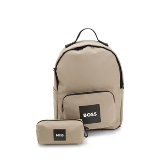 BOSS Kids logo backpack and matching pencil case