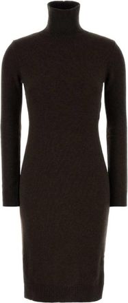 Maison Margiela Dark Brown Turtle Neck Dress