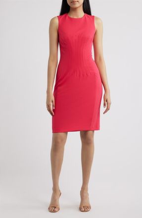 Anne Klein Jewel Neck Sheath Dress in Grenadine at Nordstrom, Size 14
