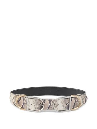 Pinko snakeskin buckle belt - Neutrals