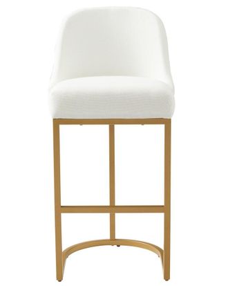 Leick Home Set of 2 Barrelback Bar Stools with High Density Foam Seat