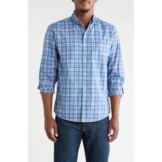 Brooks Brothers Plaid Long Sleeve Cotton Button-Down Shirt in Blue Multi at Nordstrom Rack, Size Xx-Large