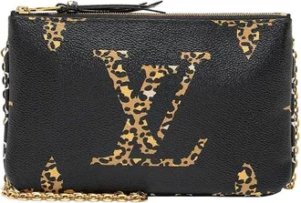 Louis Vuitton Black Giant Monogram Canvas Jungle Double Zip Pochette (Authentic Pre-Loved)