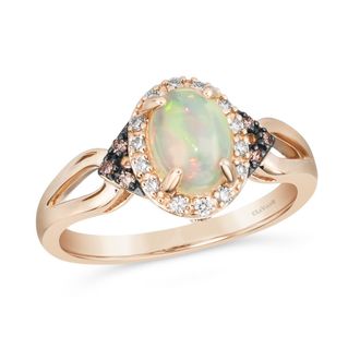 Le Vian Neopolitan Opal Ring set in 14K Strawberry Gold