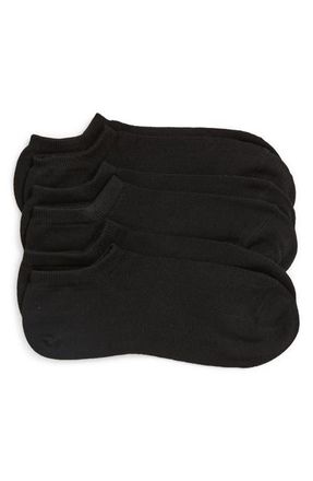 Nordstrom 3-Pack Rib No-Show Socks in Black at Nordstrom