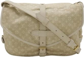 Louis Vuitton Pre-owned Cross Body Bags, female, Beige, Size: ONE SIZE Pre-owned Monogram Mini Lin Shoulder Bag
