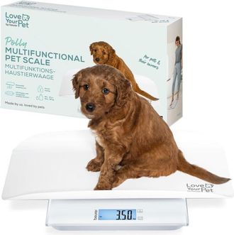 Beurer Love Your Pet B&aacute;scula Polly Para Mascotas Y Personas, B&aacute;scula Para Mascotas Con Plato De Pesaje Extra&iacute;ble, B&aacute;scula Para Cachorros A Partir De 100 G, C