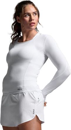 2XU Womens Ignition Grid Base Layer in White/silver Reflective at Nordstrom, Size X-Small
