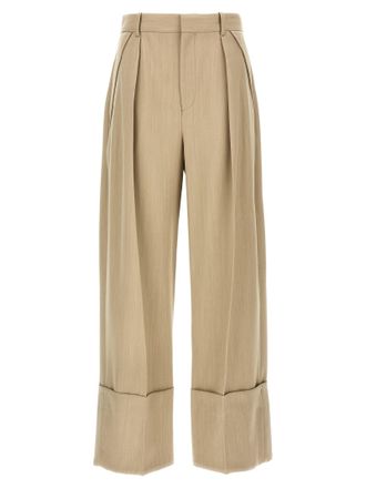Victoria Beckham Maxi Turn-up Pants
