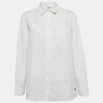Max Mara White Cotton Long Sleeve Shirt S