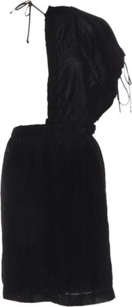 Comme Des Gar&ccedil;ons Comme des Garcons velvet drawstring sash knee length skirt