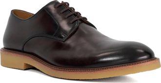 Dune London Mens Banford - Suede Gibson Lace Up Shoes - Brown Leather - Size UK 7