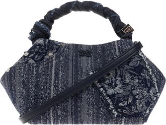 Ganni Vintage-effect Tas - Dames - Tassen - Blauw - Maat: ONE Size Denim