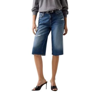 Guess Dames, Korte broeken, Blauw, Maat: W25 Denim