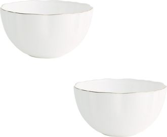 Twig New York Amelie Set of 2 Fruit, Nut & Rice Bowls in Brushed Gold at Nordstrom