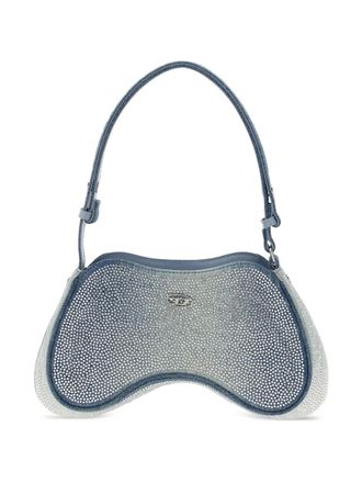 Diesel Borsa a spalla con strass - Blu