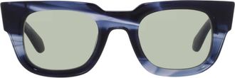 Ferragamo Green Rectangular Mens Sunglasses SF2106S 413 49