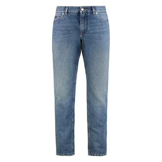 Dolce & Gabbana Slim Fit Jeans, male, Blue, L, Classic Denim Jeans with Metal Details