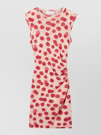 Stella McCartney printed mesh midi dress ruched