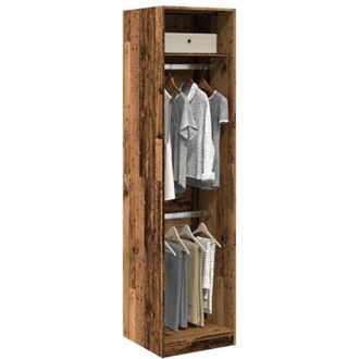 vidaXL Armario De Madera De Ingenier&iacute;a Roble Envejecido 50x50x200 Cm Vidaxl